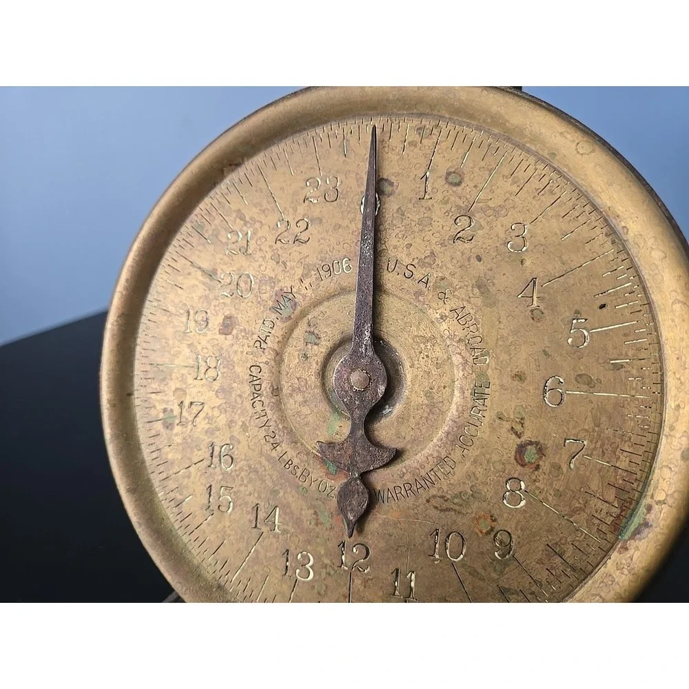 Vintage‎ Antique 24 LB Farmhouse Scale Triner Scales Pat 1906 Chicago Regulating